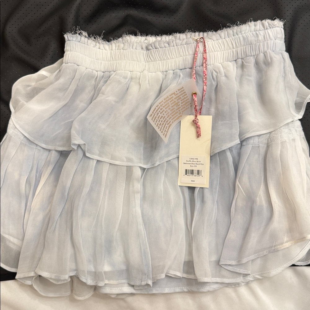 Loveshackfancy Light Blue Layered Skirt